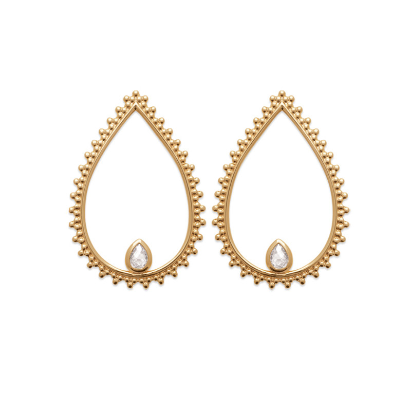 Σκουλαρίκια Brass Επίχρυσα 18Κ  Oxford Street 23008010