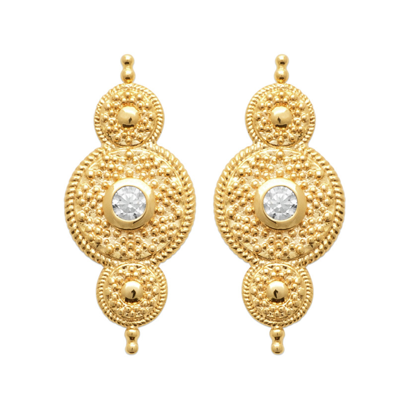 Σκουλαρίκια Brass Επίχρυσα 18Κ  Oxford Street 23032310