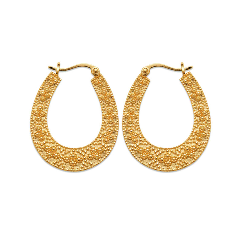 Σκουλαρίκια Κρίκοι Brass Επίχρυσα 18Κ  Oxford Street 2645100