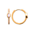 Σκουλαρίκια Κρίκοι Brass Επίχρυσα 18Κ  Oxford Street 2644010