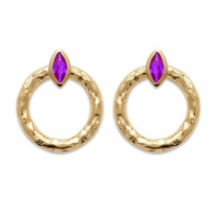 Σκουλαρίκια Brass Επίχρυσα 18Κ  Oxford Street 23025620