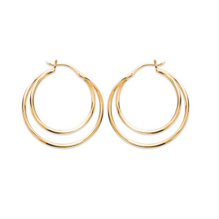 Σκουλαρίκια Κρίκοι Brass Επίχρυσα 18Κ  Oxford Street 2626800