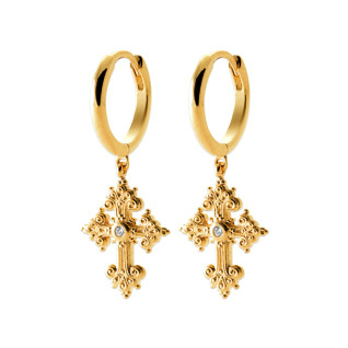 Σκουλαρίκια Κρίκοι Brass Επίχρυσα 18Κ  Oxford Street 2661610