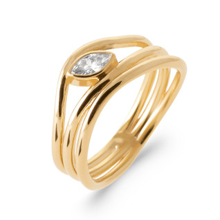 Δαχτυλίδι Brass Επίχρυσο 18Κ Oxford Street 2956310